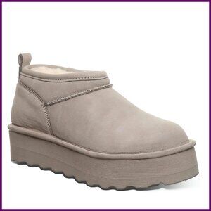 Women's Platform Ankle Boots 1.5" Heel Wool Blend Lining Winter Fashion